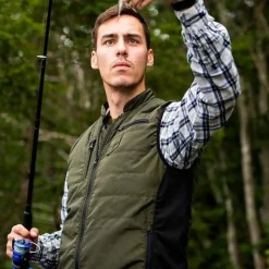 Heat Experience Men's Heated Hunt Vest Olive Green