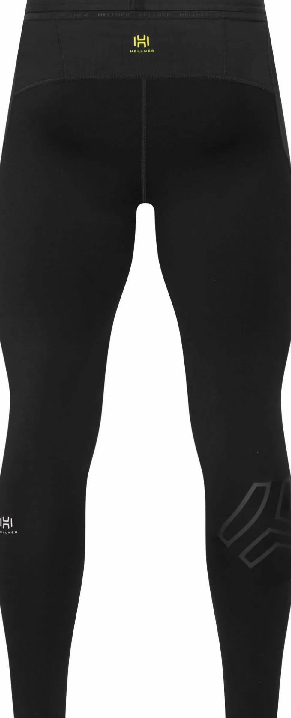 Hellner Men's Compression Full Length Tights Black Beauty