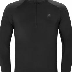 Hellner Men's Core Running Halfzip LS Tee Black Beauty