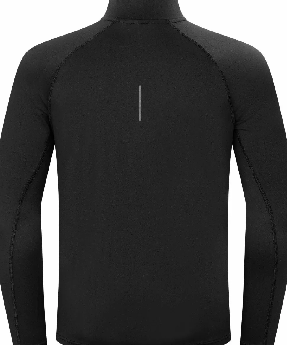 Hellner Men's Core Running Halfzip LS Tee Black Beauty