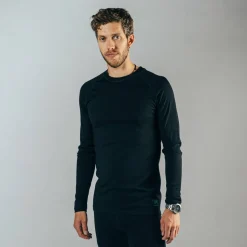 Hellner Men's Wool Warm Base Layer Long Sleeve Black Beauty