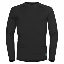 Hellner Men's Wool Warm Base Layer Long Sleeve Black Beauty