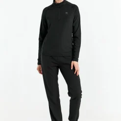 Hellner Women's Core Running Halfzip LS Tee Black Beauty