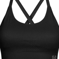 Hellner Women's Seamless Tech Sport Bra Black Beauty