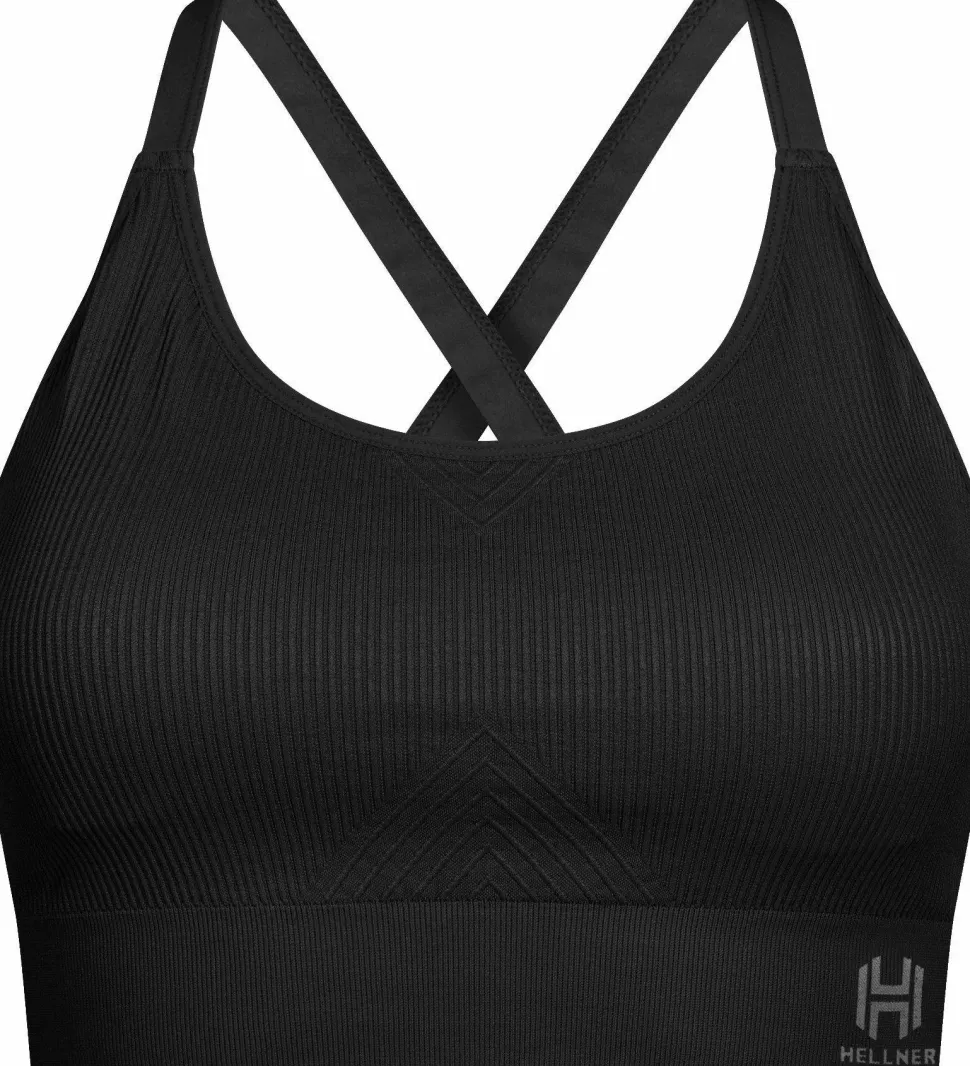 Hellner Women's Seamless Tech Sport Bra Black Beauty