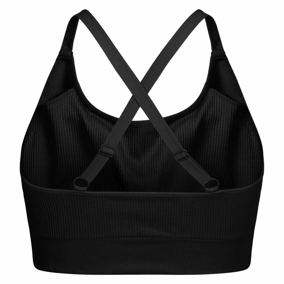Hellner Women's Seamless Tech Sport Bra Black Beauty