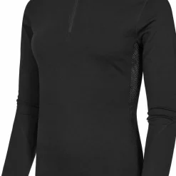Hellner Women's Wool Tech Base Layer Long Sleeve Black Beauty