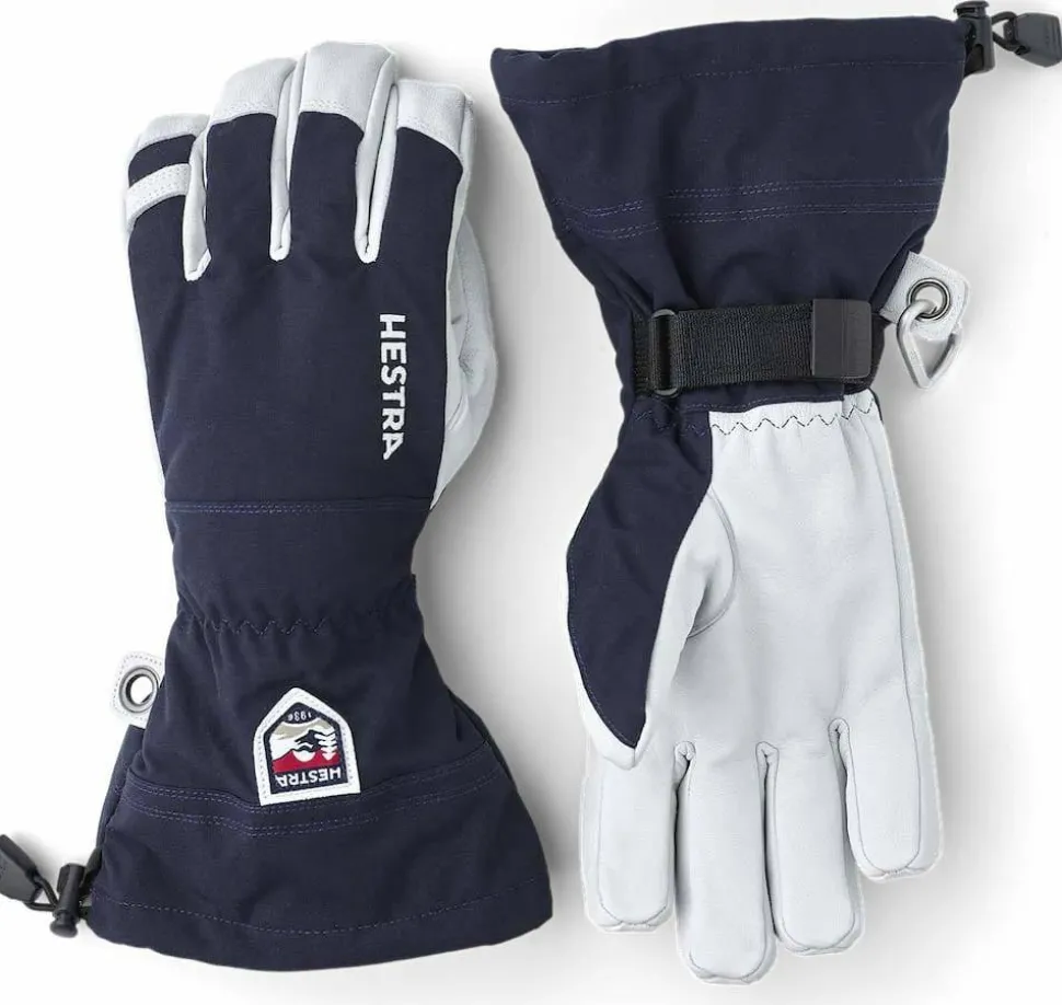 Hestra Army Leather Heli Ski 5-finger Marine