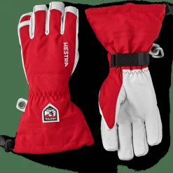 Hestra Army Leather Heli Ski 5-finger Red