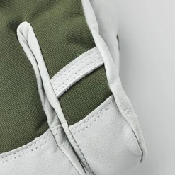Hestra Army Leather Heli Ski 3-Finger Olive