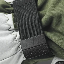 Hestra Army Leather Heli Ski 3-Finger Olive