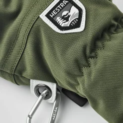 Hestra Army Leather Heli Ski 3-Finger Olive
