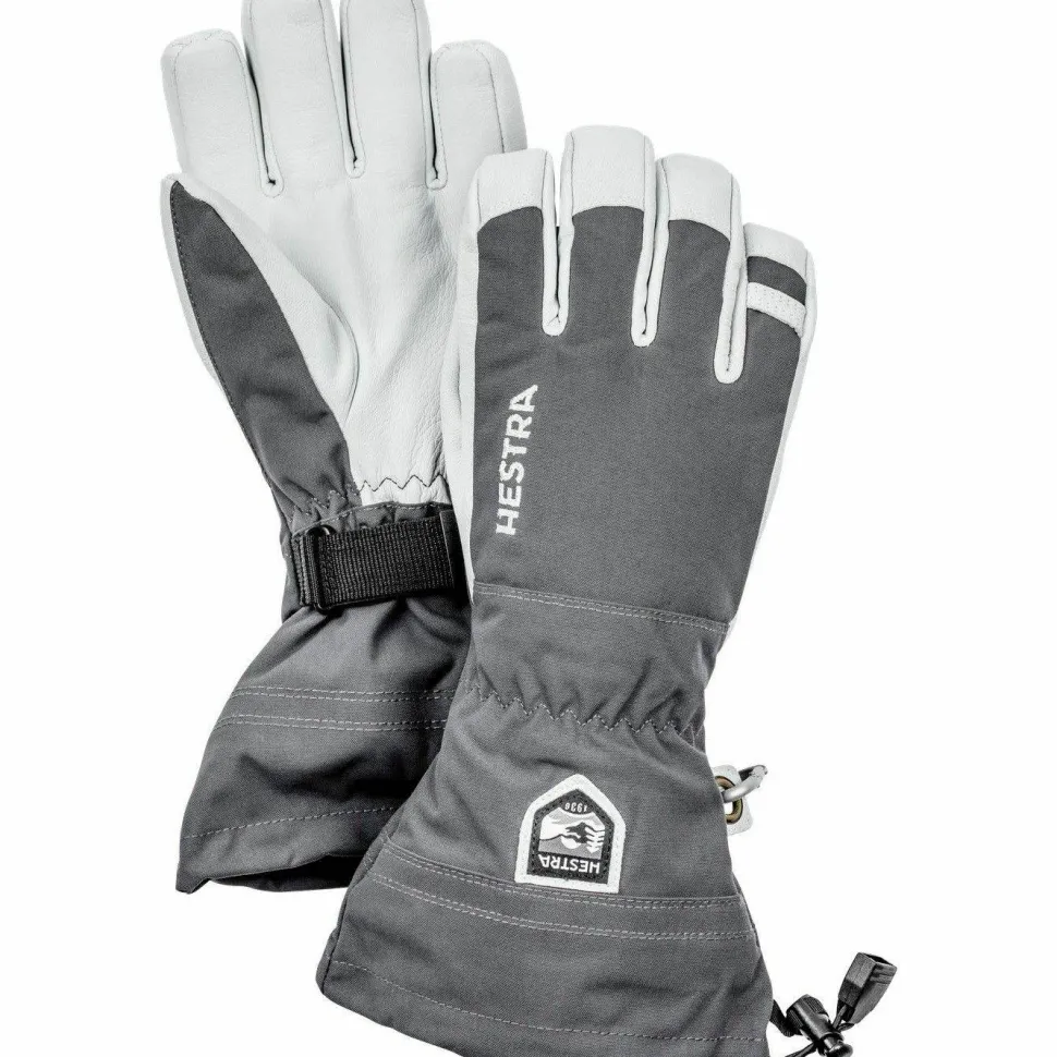 Hestra Army Leather Heli Ski 5-finger Grey