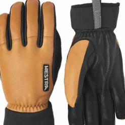 Hestra Army Leather Wool Terry 5-Finger Cork