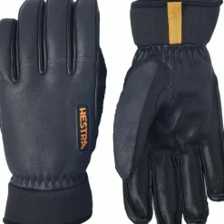 Hestra Army Leather Wool Terry 5-Finger Grey