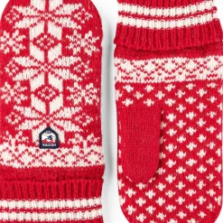 Hestra Kids' Nordic Junior - Mitt Red/Offwhite