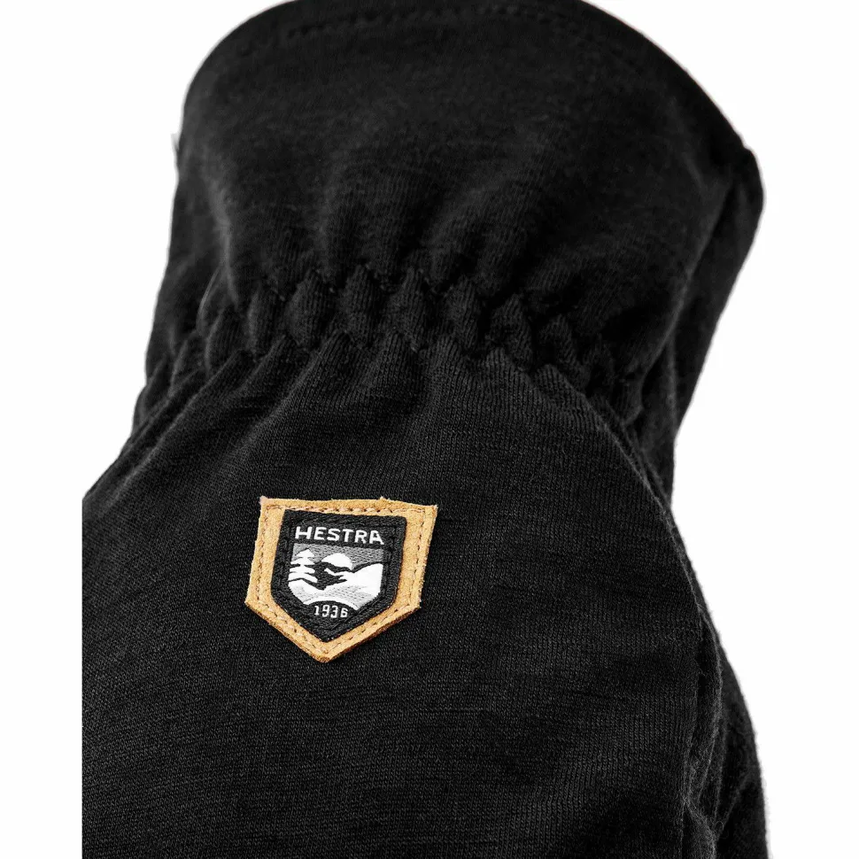 Hestra Merino Windwool Liner - 5 Finger Black