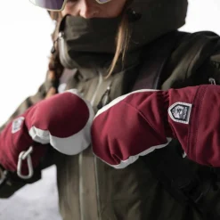 Hestra Women's Heli Ski Female Mitt Bordeaux/Offwhite