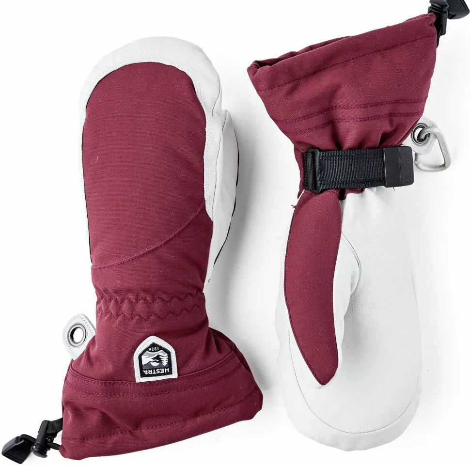 Hestra Women's Heli Ski Female Mitt Bordeaux/Offwhite