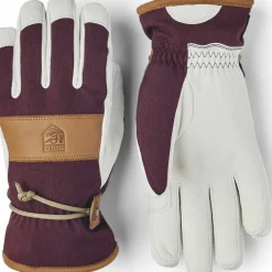 Hestra Women's Voss CZone - 5 finger Bordeaux