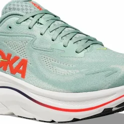 Hoka Men's Clifton 10 Wide Sage/Neon Flame