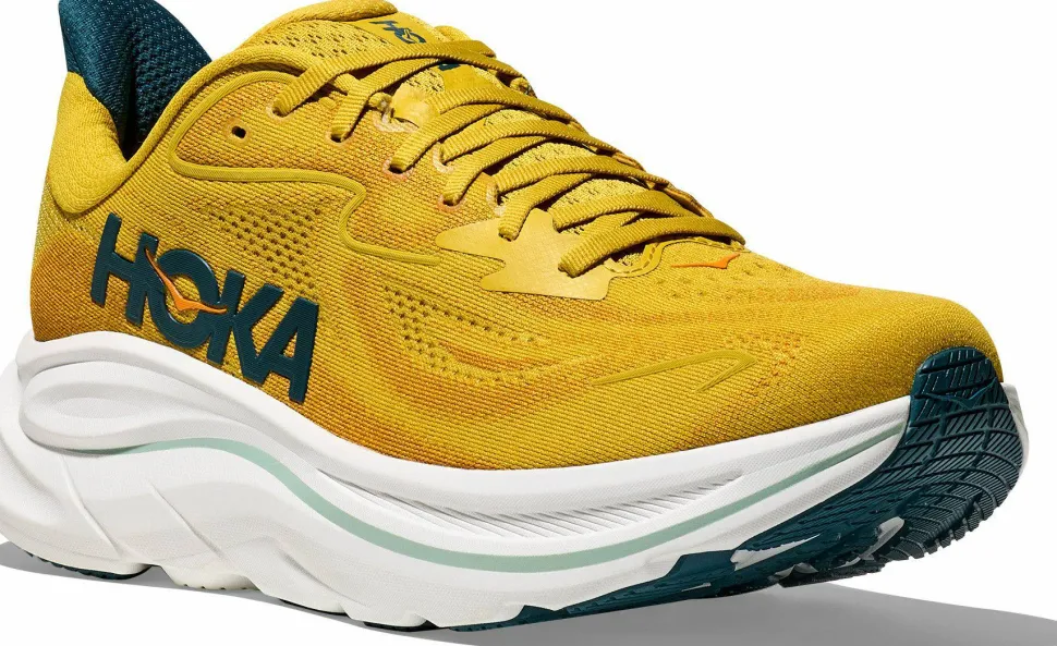 Hoka Men's Clifton 10 Yellow Gold/Tidal Wave