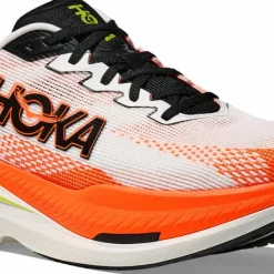 Hoka Men's Mach X 3 White/Neon Tangerine