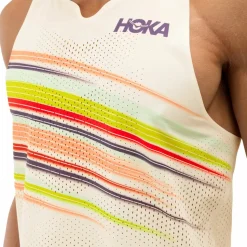 Hoka Men's Race Day Singlet Alabaster Flare