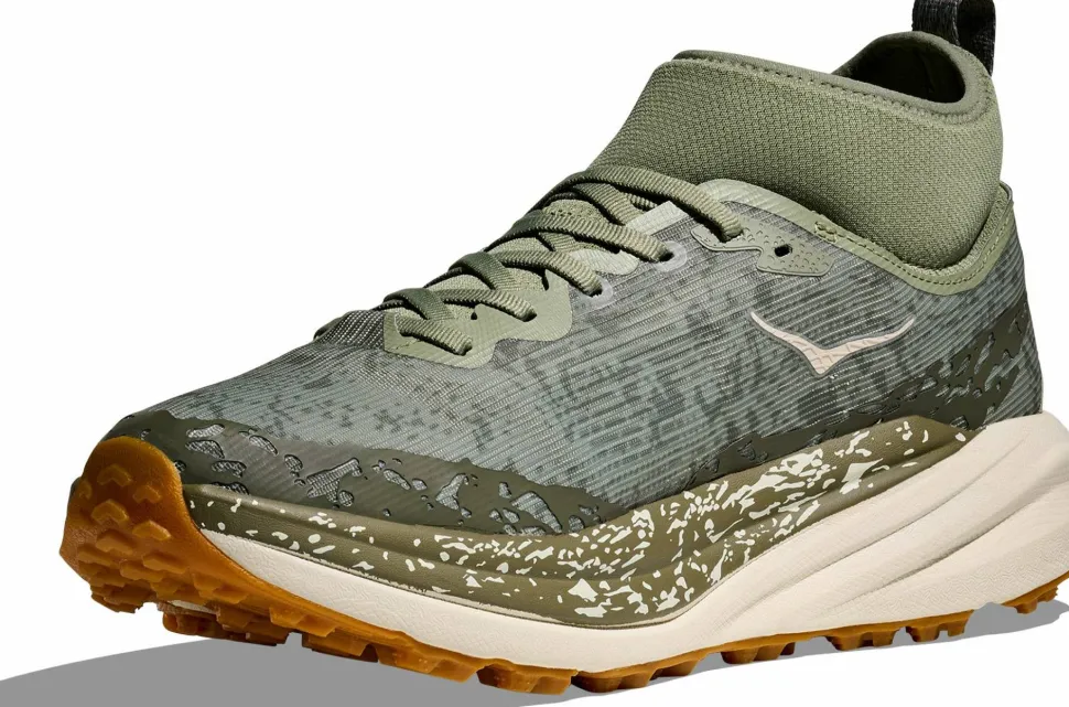 Hoka Men's Speedgoat 6 Mid GORE-TEX Sea Moss/Oat Milk