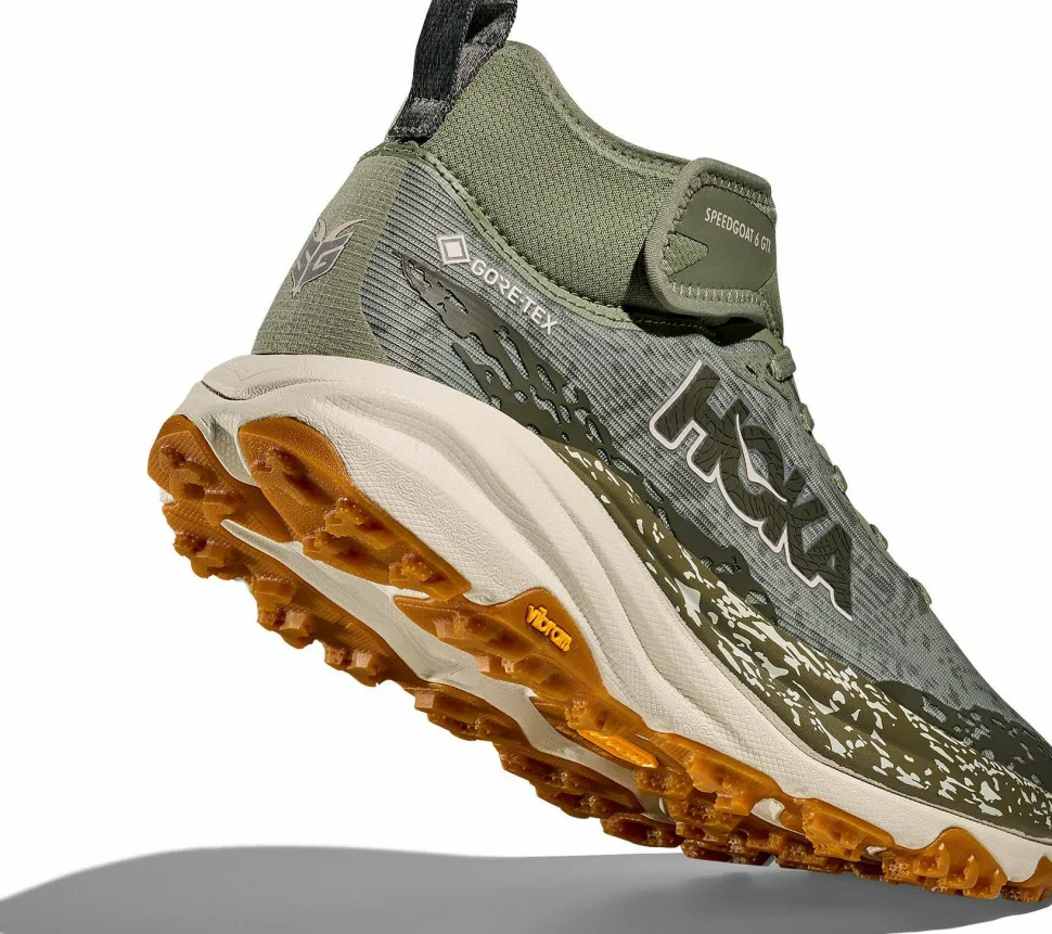 Hoka Men's Speedgoat 6 Mid GORE-TEX Sea Moss/Oat Milk