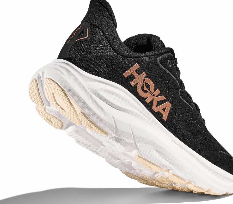 Hoka Women's Clifton 10 Black/Rose Gold