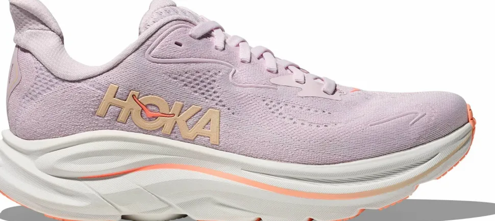 Hoka Women's Clifton 10 Lilac Cream / Tangerine Glow