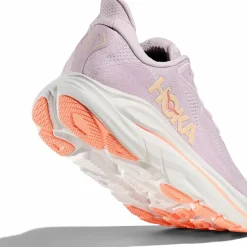 Hoka Women's Clifton 10 Lilac Cream / Tangerine Glow