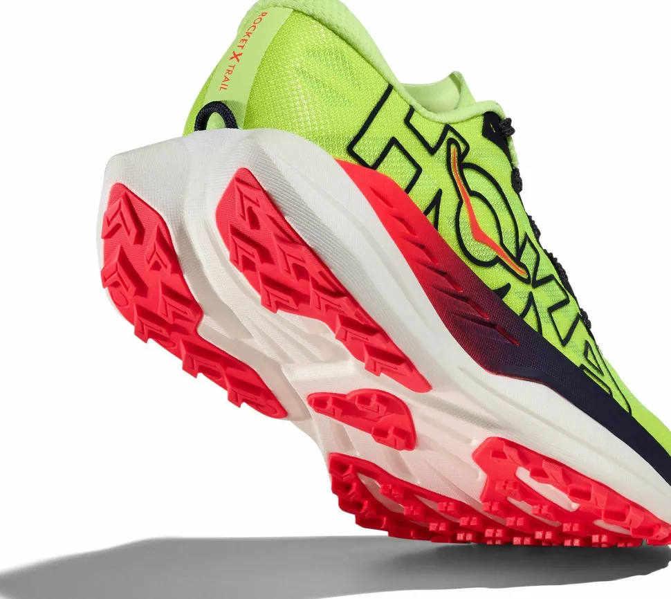 Hoka Women's Rocket X Trail Neon Yuzu/Neon Flame