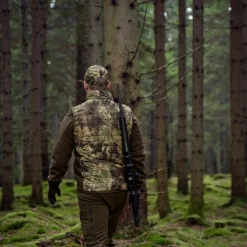 Härkila Men's Deer Stalker Camo Reversible Packable Waistcoat Willow Green/Axis MSP Forest