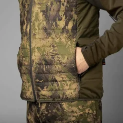 Härkila Men's Deer Stalker Camo Reversible Packable Waistcoat Willow Green/Axis MSP Forest