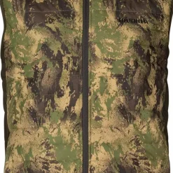 Härkila Men's Deer Stalker Camo Reversible Packable Waistcoat Willow Green/Axis MSP Forest