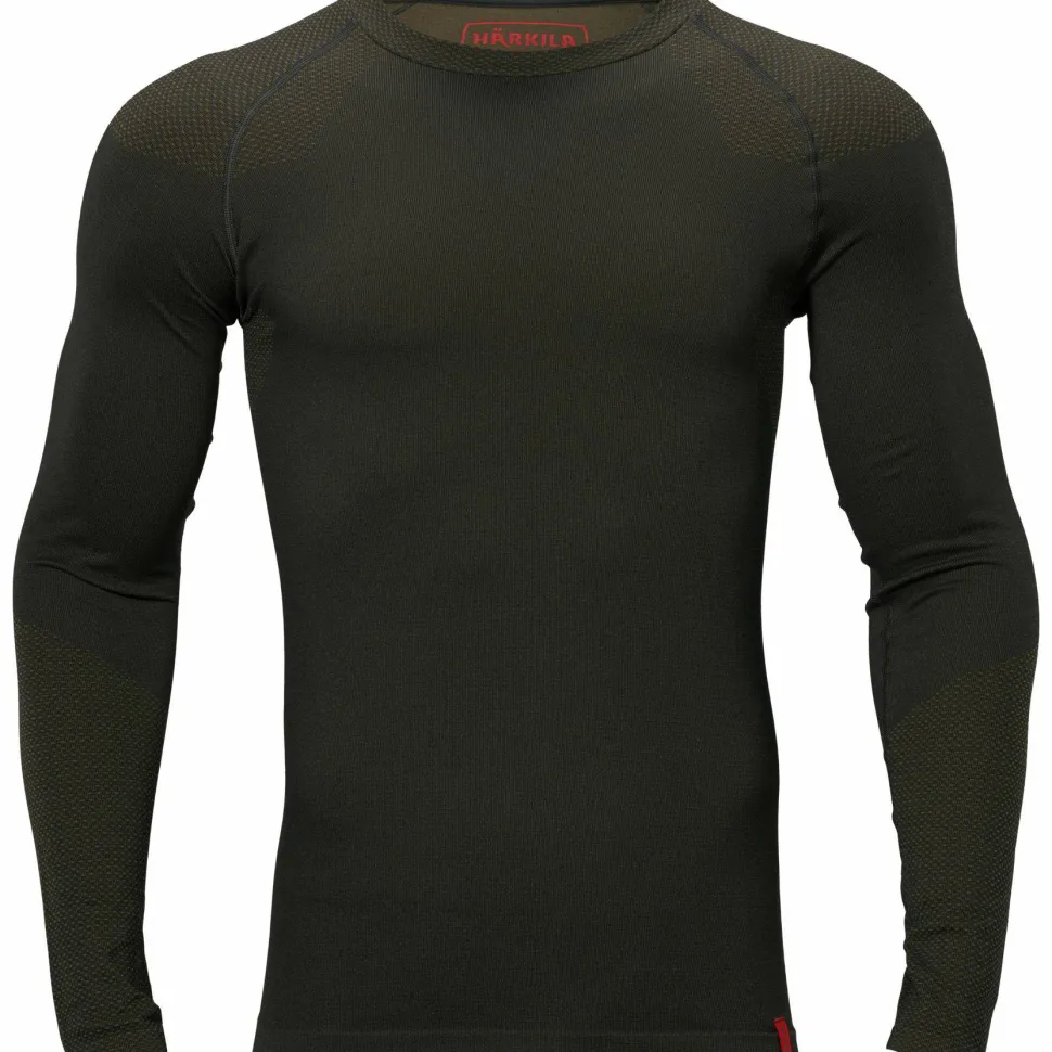 Härkila Men's Härkila Base Active L/S Round Neck Dark Willow Green
