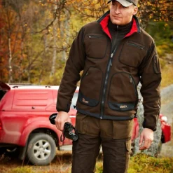 Härkila Men's Kamko Fleece Brown/Red