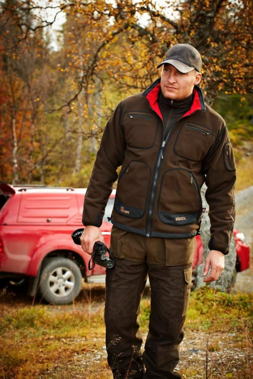 Härkila Men's Kamko Fleece Brown/Red