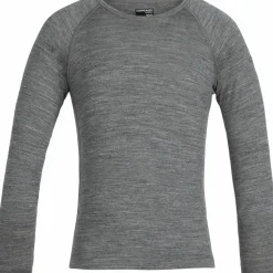 Icebreaker Kids' 200 Oasis Longsleeve Crewe Gritstone Heather