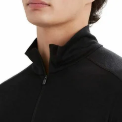 Icebreaker Men's 200 Oasis Long Sleeve Half Zip Black