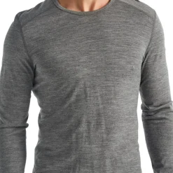 Icebreaker Men's 200 Oasis Long Sleeve Crewe Gritstone Hthr-013