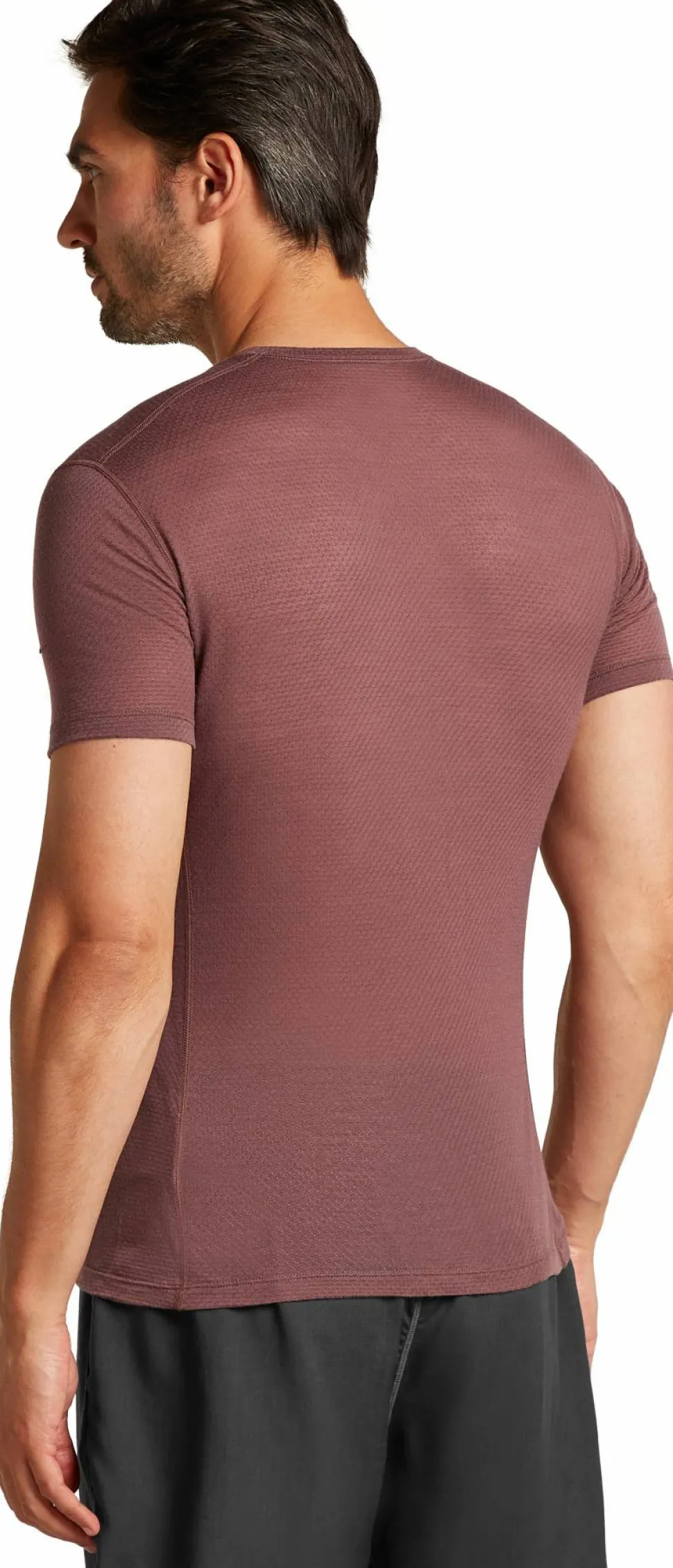 Icebreaker Men's Merino 75 Cool-Lite Featherlight Shortsleeve Crewe Carob