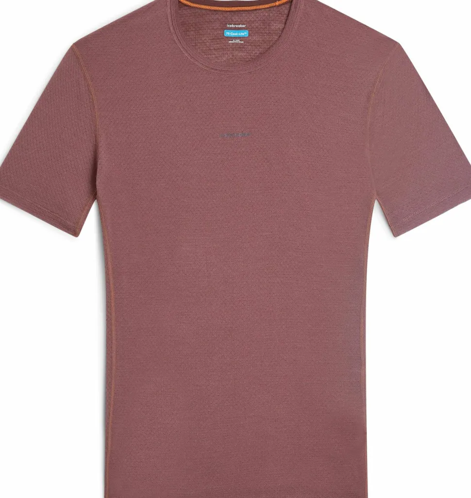 Icebreaker Men's Merino 75 Cool-Lite Featherlight Shortsleeve Crewe Carob