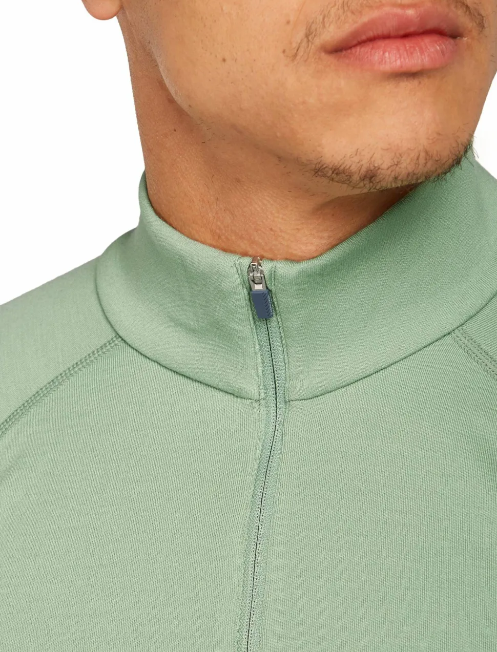 Icebreaker Men's Merino 300 MerinoFine Polar Long Sleeve Half Zip Seaglass