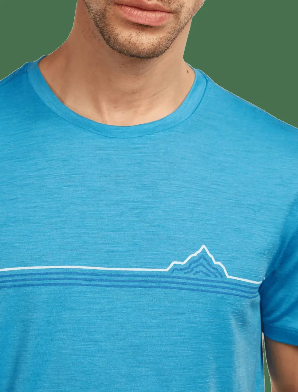 Icebreaker Men's Merino 150 Tech Lite Ss Tee Range Stripes Arctic