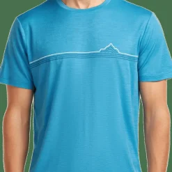 Icebreaker Men's Merino 150 Tech Lite Ss Tee Range Stripes Arctic
