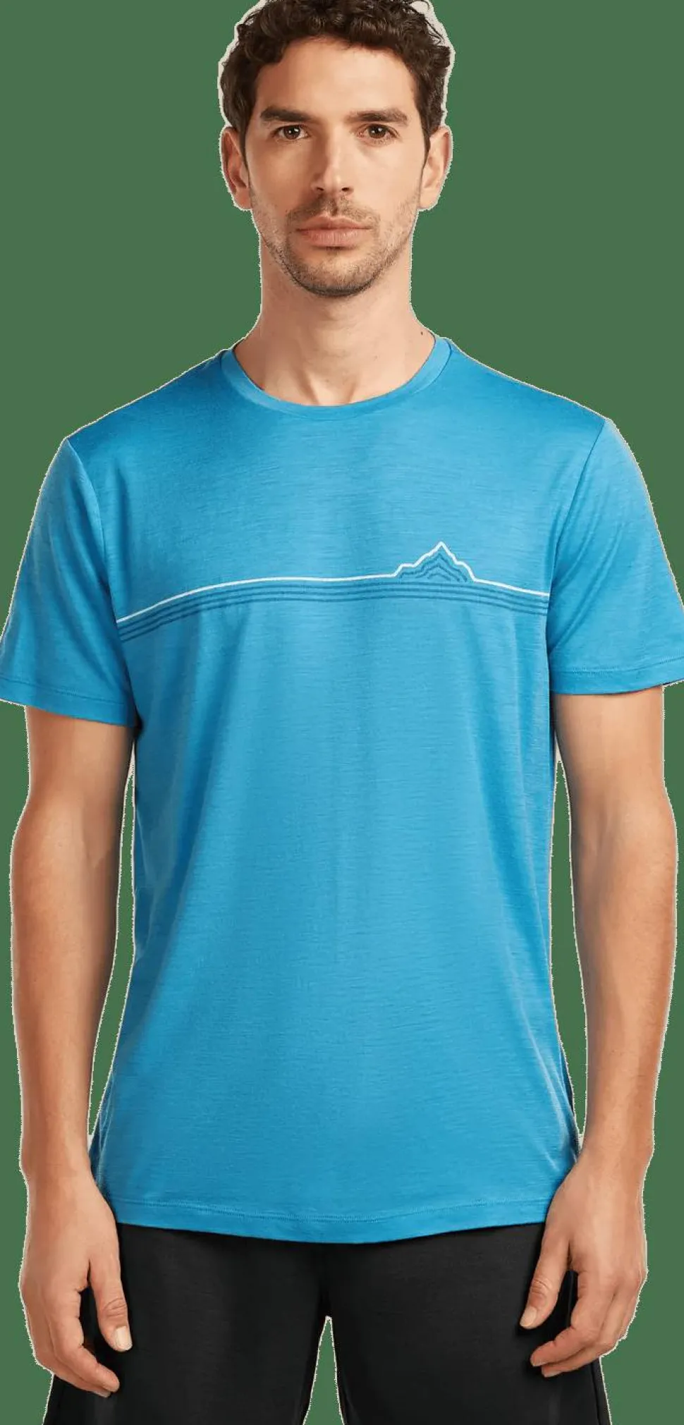 Icebreaker Men's Merino 150 Tech Lite Ss Tee Range Stripes Arctic