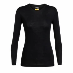 Icebreaker Women's 175 Everyday Longsleeve Crewe Black